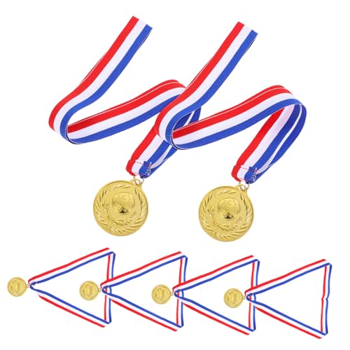 Toyvian 6 Stück Medaille Bronze Schüttgut Dekoration hängend fußball medaillen Wettbewerbs Medaillen Schulsportmedaillen Medaillen für Studentenpreise Zinklegierung Golden von Toyvian