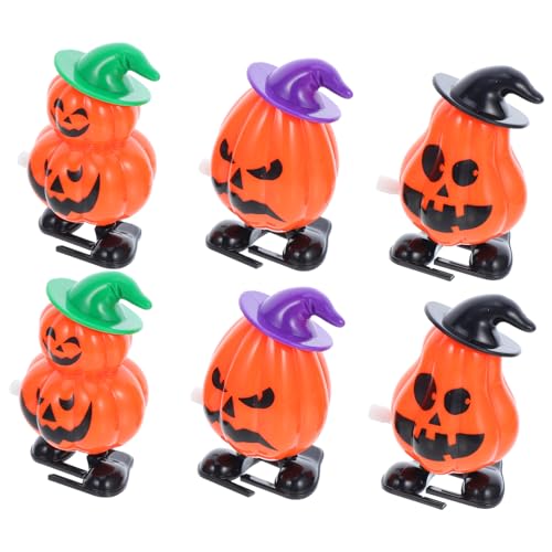 Toyvian 6 Stück Mini Aufziehspielzeuge für Partygeschenke Mitgebsel und Preise Lustige Kürbis Statue für Feste von Toyvian