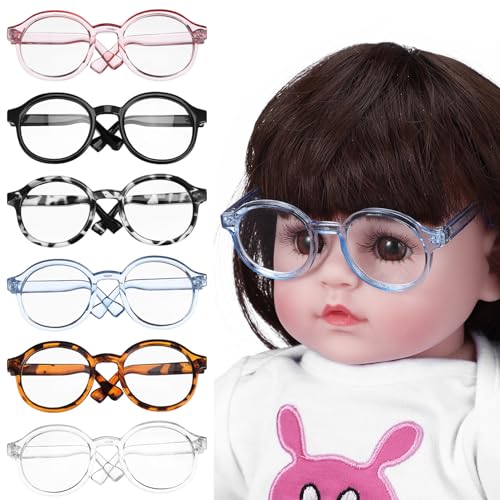 Toyvian 6 Stück Mini-Puppenbrillen Vintage-Stil Transparente Brillen Stoffpuppen-Anziehbrillen Klassische Retro-Sonnenbrillen Kleine Mini-Sonnenbrillen Für Bastelarbeiten Puppen Haustiere von Toyvian