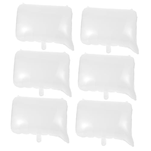Toyvian 6 Stück Rechteckige Folienballons Weiß Weiße Leere Luftballons Rechteckige Partyballons Aus Aluminiumfolie Partyballons Dekorationen von Toyvian