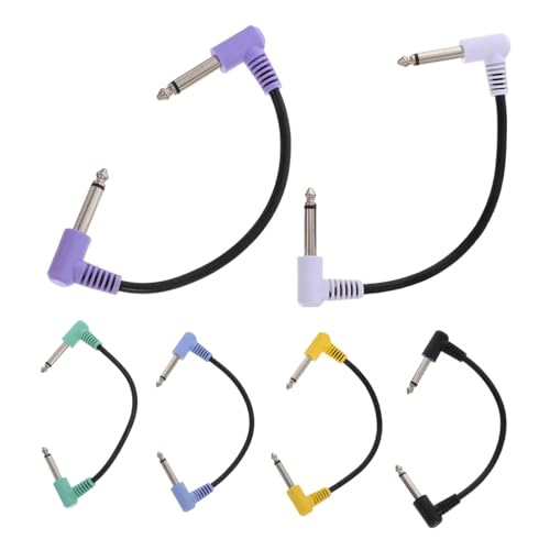 Toyvian 6 Stück Teiliges Effektgerät-verbindungskabel Stecker Mono-audio-patchkabel für Gitarre Keyboard Pedale Macaron-farben Platzsparend Geringe Signalverluste von Toyvian