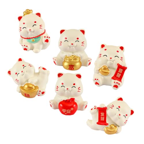 Toyvian 6 Stück Teiliges Miniatur Glückskatze aus Resin Niedliche Mini Katzenfiguren für Micro Landschaft Tischdekoration Langlebige Handgefertigte Glücksbringer für Garten Auto Balkon Toyvian 6 Stück Teiliges Miniatur Glückskatze aus Resin Niedliche Mini Katzenfiguren für Micro Landschaft Tischdekoration Langlebige Handgefertigte Glücksbringer für Garten Auto Balkon von Toyvian