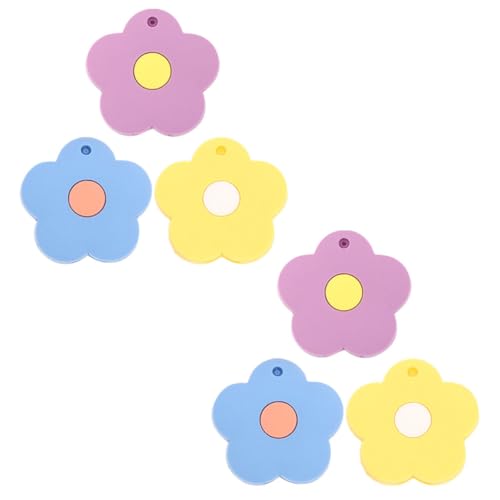 Toyvian 6 Stück Teiliges Silikon Schlüsselcover Blütenform Schlüsselanhänger Schlüsselmarkierer Bunte Schlüsselhüllen für Einfache Identifikation und Sicheren Griff Geeignet für Standard von Toyvian