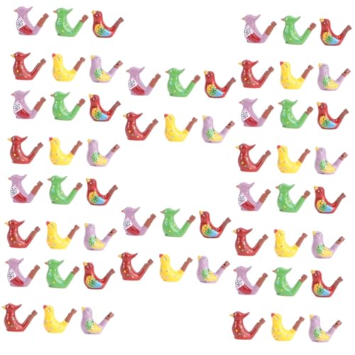 Toyvian 60 Stk Vogelpfeifen aus Porzellan Baby-Musical Elsterpfeife Geschenke Tier Pfeifenspielzeug für Wasservögel Pfeife aus Keramik Schüttgut Wasserpfeife Taube Ente Kind Kunsthandwerk von Toyvian