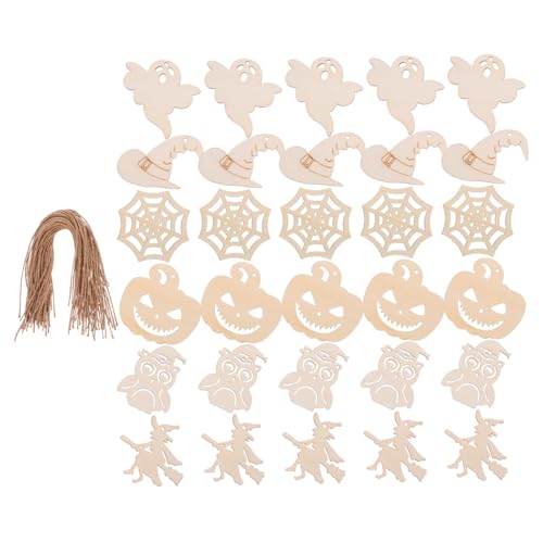 Toyvian 60 Stück Teiliges Halloween Holz-deko Unbehandelten Holzscheiben mit Gespenst Kürbis Hexe Motiven Leichte Holzstücke für DIY Basteln Sicher für Familien-Halloween-kreativprojekte Toyvian 60 Stück Teiliges Halloween Holz-deko Unbehandelten Holzscheiben mit Gespenst Kürbis Hexe Motiven Leichte Holzstücke für DIY Basteln Sicher für Familien-Halloween-kreativprojekte von Toyvian