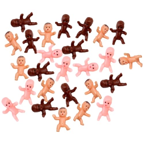 Toyvian 60 Stück Teiliges Mini Puppen aus Kunststoff Farbenfrohe Mini Junge Mädchen Dekoration für Babyparty Realistische Miniatur Puppen für DIY Foto Requisiten und Tischdeko Langlebig von Toyvian