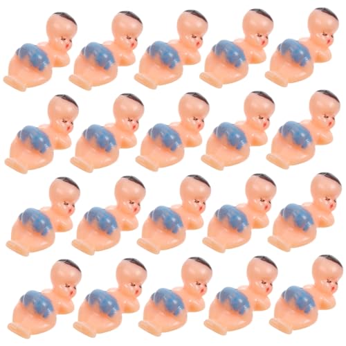 Toyvian 60 Stück Vollmondgeschenk kleine babygeschenke -Figuren - Plastikbabys Mini-Babys für Babyparty Babyfiguren Mini-Babys zur Dekoration pp Blue von Toyvian