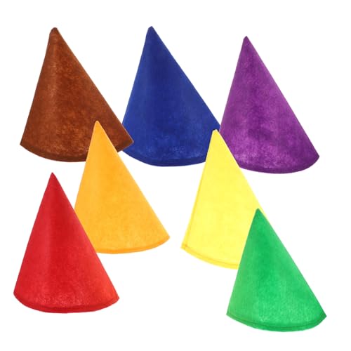 Toyvian 7 Stück Teiliges Zwergenmützen Filz Bunte Zipfelhüte für Halloween und Weihnachtskostüme Leichte Partyhüte für Erwachsene und Haustiere Lustige Karnevalsmütze als Partydeko und Toyvian 7 Stück Teiliges Zwergenmützen Filz Bunte Zipfelhüte für Halloween und Weihnachtskostüme Leichte Partyhüte für Erwachsene und Haustiere Lustige Karnevalsmütze als Partydeko und von Toyvian