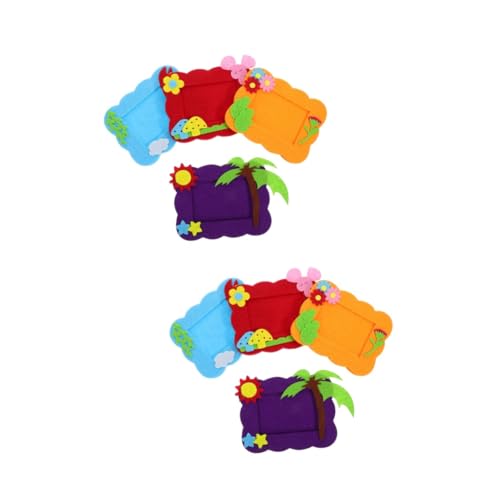 Toyvian 8 STK Fotorahmenaufkleber Schmücken Bilderrahmen Bastelprojekte Für Erwachsene Fotorahmen Selber Machen Fotorahmen Für Den Haushalt Fotohalter Dekorationen Vlies Kind Handbuch von Toyvian