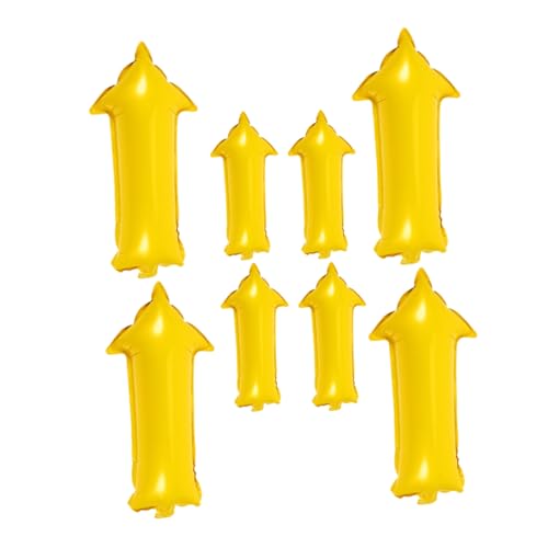 Toyvian 8 Stück Pfeilballon Luftballons-dekorationsparty Aufblasbare Folienballons Cartoon- -ballons Geburtstag Luftballons Partyballons Kreative Folienballons Pe-aluminiumfolie Yellow von Toyvian