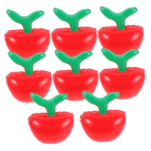 Toyvian 8 Stück Teiliges Aufblasbare Rote Apfelballons für Schulanfang Dekorationen Vielseitige Obstthemen-partydeko Langlebige PVC Luftballons für Klassenzimmer Kinderpartys von Toyvian