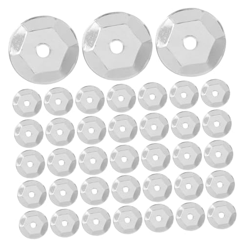 Toyvian 800 Stück Runde Pailletten Glitzer Sequins für Basteln DIY Kleidung Applikationen und Handwerksprojekte Funkelndes Design für Kreative Anwendungen von Toyvian