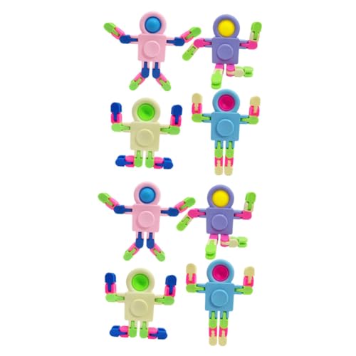 Toyvian 8St Spielzeug zum Stressabbau Roboter-Fingerspitzenspielzeug für Kinder Verwandelbares Kettenroboterspielzeug Spielzeuge Intelligenzspielzeug Pinata-Füller von Toyvian