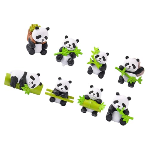 Toyvian 8stücke Panda Figuren Resin Miniatur Panda Dekoration Für Geburtstagsfeiern Und Kuchen Für Garten Und Bonsai-Dekoration von Toyvian