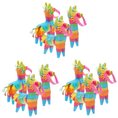 Toyvian Tierspielzeug 9 Stk Mexikanische Piñata Plüschtiere Mini-piñatas Mini-spielzeug Mit Gefüllte Pinatas Pinata Aus Papier Mexikanisches Themendekor Mit Gefüllte Piñata Esel-piñata von Toyvian
