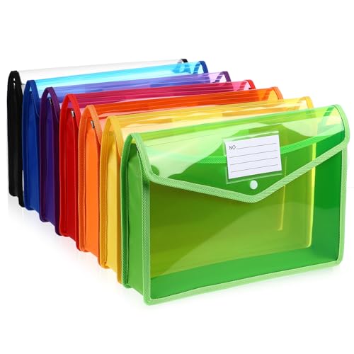 Toyvian A4-Dokumenten-Organizer Transparente Kunststoffumschläge Mit Druckknopfverschluss Fächermappe Schul- Und Bürobedarf 7 Packungen Toyvian A4-Dokumenten-Organizer Transparente Kunststoffumschläge Mit Druckknopfverschluss Fächermappe Schul- Und Bürobedarf 7 Packungen von Toyvian