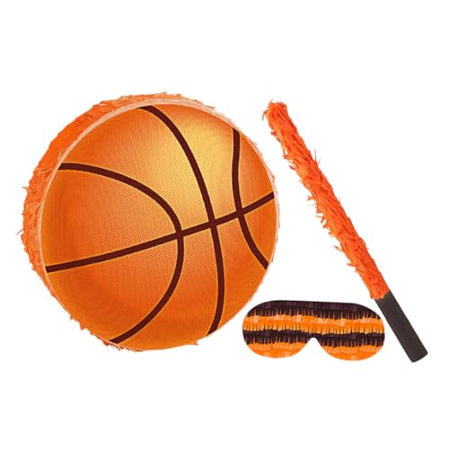 Toyvian Basketball Pinata Partyspiel mit Bat und Augenbinde Einfache Befüllung Robustes Aufhängeloop Bunte Crepe Papier Dekoration für Sport Mottopartys Geburtstage und Foto Requisiten Toyvian Basketball Pinata Partyspiel mit Bat und Augenbinde Einfache Befüllung Robustes Aufhängeloop Bunte Crepe Papier Dekoration für Sport Mottopartys Geburtstage und Foto Requisiten von Toyvian