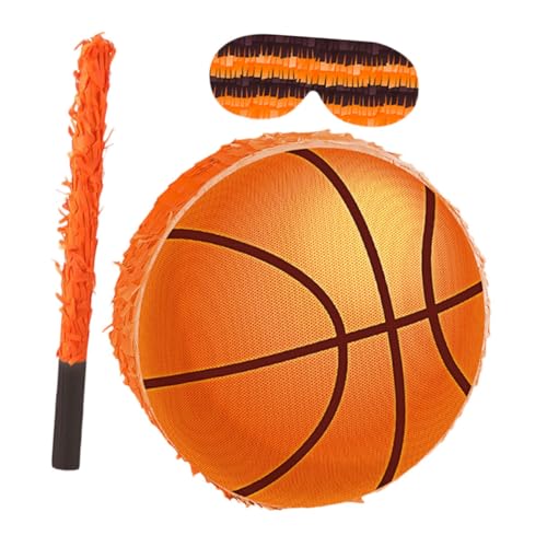 Toyvian Basketball Pinata aus Stabilem Karton mit Stick und Augenbinde für Sportparty Geburtstagsdeko Basketball Geburtstag Partyspiel für Jungen und Mädchen Toyvian Basketball Pinata aus Stabilem Karton mit Stick und Augenbinde für Sportparty Geburtstagsdeko Basketball Geburtstag Partyspiel für Jungen und Mädchen von Toyvian