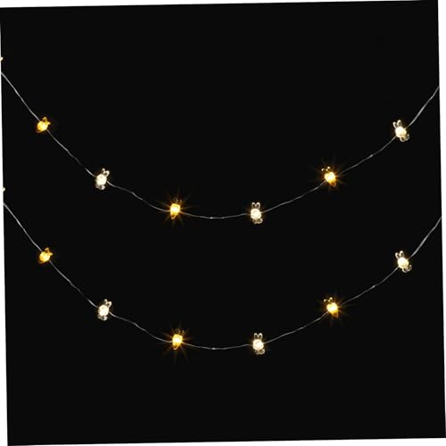 Toyvian Batteriebetriebene LED Lichterkette Leds Karotten hasen Form Osterdeko Energiesparend Wetterfest für Garten Balkon Party Innen und Außen von Toyvian