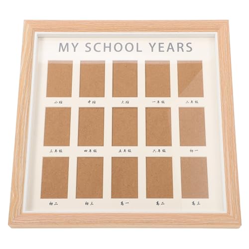 Toyvian Bilderrahmen „Meine Schuljahre“ Aus Holz Abschluss-Fotoalbum Collage Fotorahmen Fotodisplay Wanddekoration Tisch-Bilderhalter Wachstumsrekord Für Kleinkinder Und Kinder Toyvian Bilderrahmen „Meine Schuljahre“ Aus Holz Abschluss-Fotoalbum Collage Fotorahmen Fotodisplay Wanddekoration Tisch-Bilderhalter Wachstumsrekord Für Kleinkinder Und Kinder von Toyvian