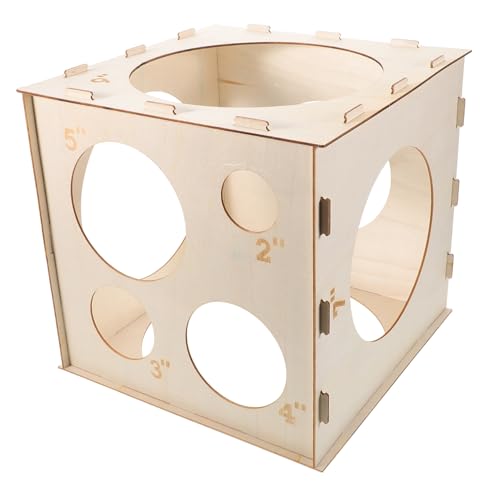 Toyvian 9löcher Zusammenklappbare Holz-box Für Luftballon-messungen Für Dekorationen Bei Partys Hochzeiten Und Geburtstagsfeiern Leicht Transportierbar Und Benutzerfreundlich von Toyvian