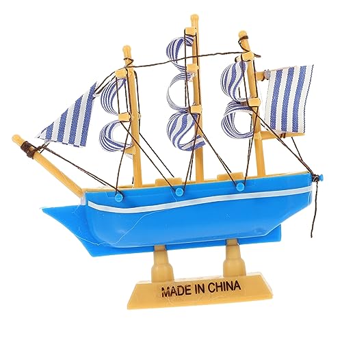 Toyvian Bürodekoration büro dekoration nautisches Segelboot-Ornament nautische Stranddekorationen Wohnkultur Modelle nautisches Segelboot aus Holz Desktop-Segelboot-Ornament Haushalt von Toyvian