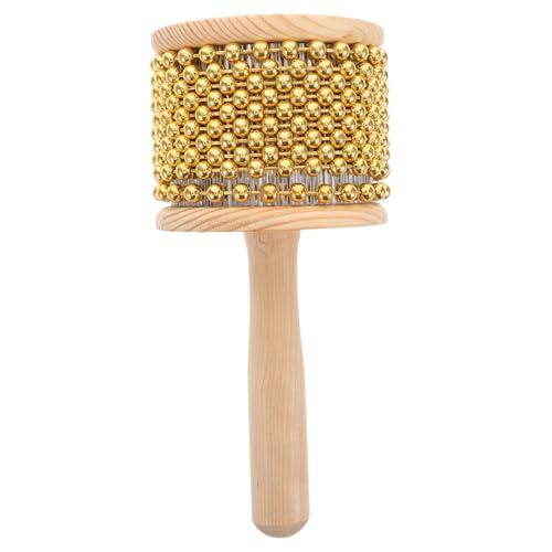 Toyvian Cabasa-schlaginstrument Mit Holzgriff: Afrikanischer Rhythmus-Shaker Mit Metallperlen – Musikalisches Lateinamerikanisches Instrument Für Jazz- Und Weltmusik-auftritte von Toyvian