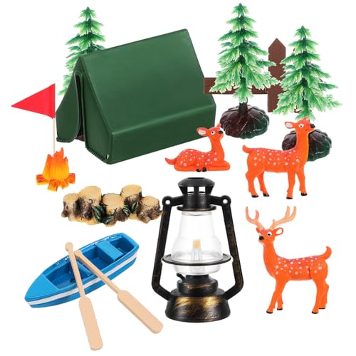 Toyvian Camping Geburtstagsdeko mit Wildtier Motiv Papier Torten Deko für Jungen und Mädchen Essbare Waldtiere Cake Topper für Geburtstag Party und Campingfeiern Einfache Anwendung von Toyvian