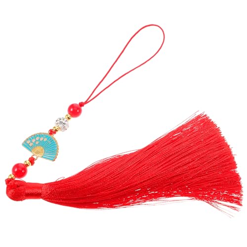 Toyvian Chinesischer Fächer Anhänger mit Quaste Hochwertiger Schmuck Dekorativer Schlüsselanhänger für Kampfsport und Persönliche Accessoires Langlebig und Elegant für Taichi von Toyvian
