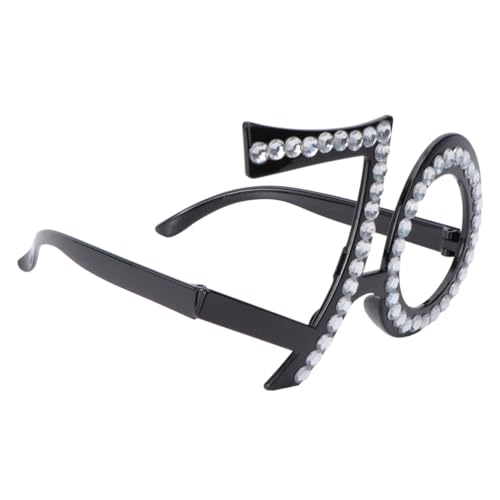 Toyvian Digital Partybrille Zahlen Design aus Robustem Pc-material Auffälliges Foto Requisit für Geburtstag Vielseitige Dekoration für Feier und Festveranstaltungen von Toyvian