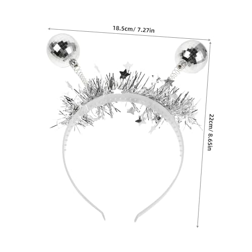 Toyvian Discokugel Haarreif Spiegelkugel Reflektierend Party Kopfschmuck Außerirdischer Cosplay Stirnband Stilvolles Kostüm accessoire für Fasching Karneval und Weltraum Motto Feier von Toyvian