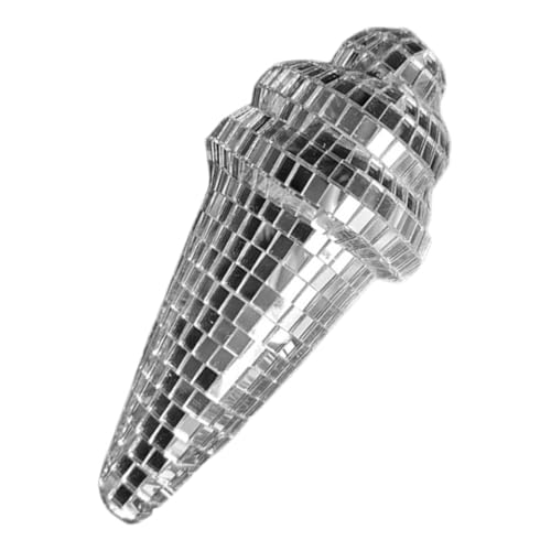 Toyvian Eiscreme-ornamente Disco-dekorationsparty Reflektierend Klein Ball Dekorationen Disco-raumdekoration Einrichtung Im Stil Der 80er Disco- Discokugel Partygeschenk Silver Glas von Toyvian