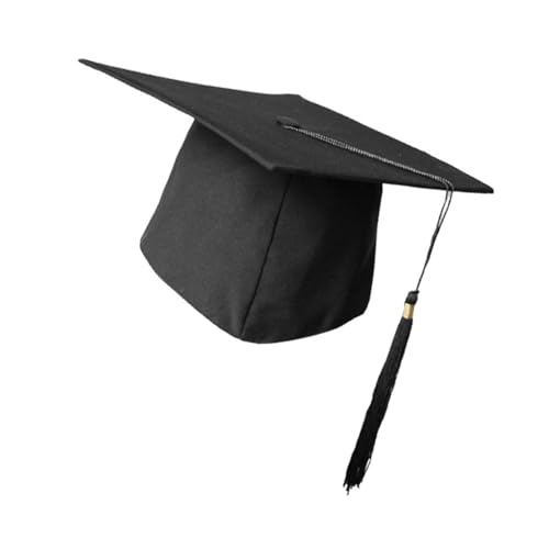 Toyvian Erwachsenen Abschlusskappe mit Schwarzen Quasten Papphut für Abschlussfeiern Geeignet für Bachelor Master Doktoranden Leicht und Bequem Klassisches Design als Party Erinnerungshut von Toyvian