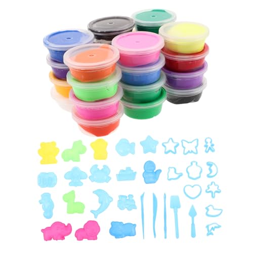 Toyvian Farben Superleicht Air Dry Clay für Lufttrocknende nicht Klebende Modelliermasse mit Werkzeugen und Formen Weiche Wiederverwendbare Knetmasse für Jungen und Mädchen DIY Bastelset von Toyvian