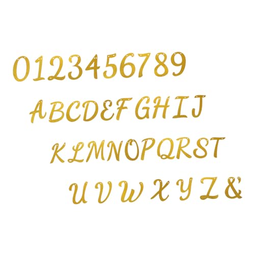 Toyvian Goldener Glitter Alphabet Zahlen Banner Wiederverwendbare Geburtstags Hochzeitsdeko mit Glitzerbuchstaben Buchstaben Zahlen für Festliche Tischdekoration von Toyvian