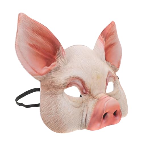 Toyvian Halbgesicht Tier Schwein Maske, Party Maskerade Halloween Festival Cosplay Ball Maske, EVA Material, Rosa Toyvian Halbgesicht Tier Schwein Maske, Party Maskerade Halloween Festival Cosplay Ball Maske, EVA Material, Rosa von Toyvian