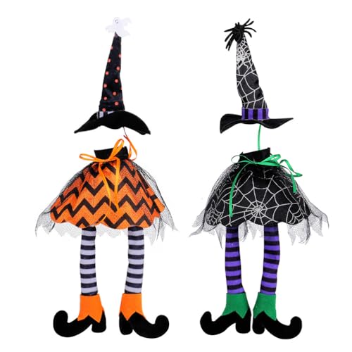 Toyvian Halloween-weinflaschenhüllen: 2er-pack Hexenhut-flaschendekorationen mit Langen Beinen, Wiederverwendbare Party-tischdekoration für Festliche Feiertagsveranstaltungen, 13, 4 Zoll Toyvian Halloween-weinflaschenhüllen: 2er-pack Hexenhut-flaschendekorationen mit Langen Beinen, Wiederverwendbare Party-tischdekoration für Festliche Feiertagsveranstaltungen, 13, 4 Zoll von Toyvian
