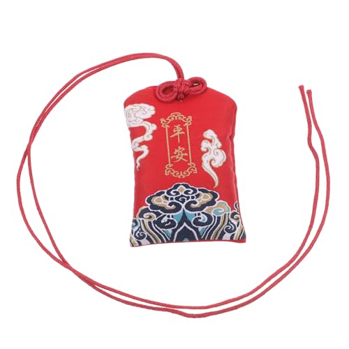 Toyvian Handgefertigter Japanischer Omamori Glücksbringer Anhänger Traditionelles Segenstäschen für Auto Haus Büro Flexibler Halterung Schutz und Wohlstand Geschenkidee von Toyvian