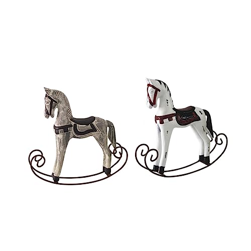 Toyvian Holz – Handgefertigtes Ornament Für Zuhause 2-teiliges Set Vintage-Stil Perfekte Raumdekoration von Toyvian