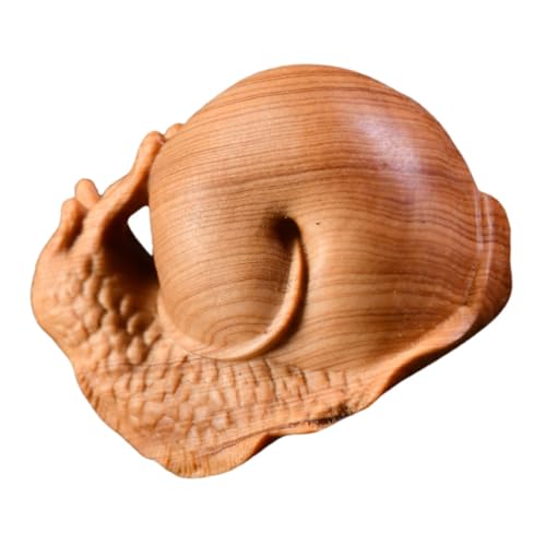 Toyvian Realistische Schneckenfigur Statue 6x4x4cm Handgefertigtes Holz Tierdekor Für Sammler von Toyvian