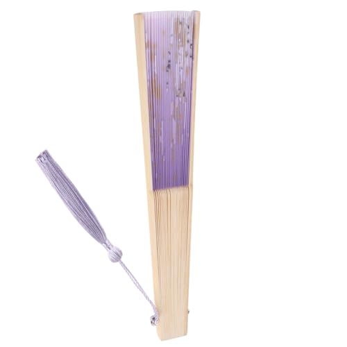 Toyvian Japanischer Faltbarer Handfächer mit violettem Blumenmotiv Handgefertigter Performance Fächer für Tanz Party Hochzeit und Dekoration Leichter und Tragbarer Faltfächer als Geschenk Toyvian Japanischer Faltbarer Handfächer mit violettem Blumenmotiv Handgefertigter Performance Fächer für Tanz Party Hochzeit und Dekoration Leichter und Tragbarer Faltfächer als Geschenk von Toyvian
