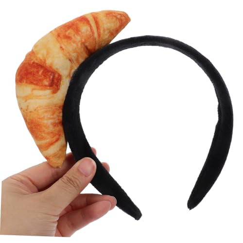 Toyvian Kreatives Croissant Stirnband für Party und Cosplay Realistische Simulation Bequemes Food headwear Accessoire für Karneval Bühnenauftritte und Fotoshootings von Toyvian