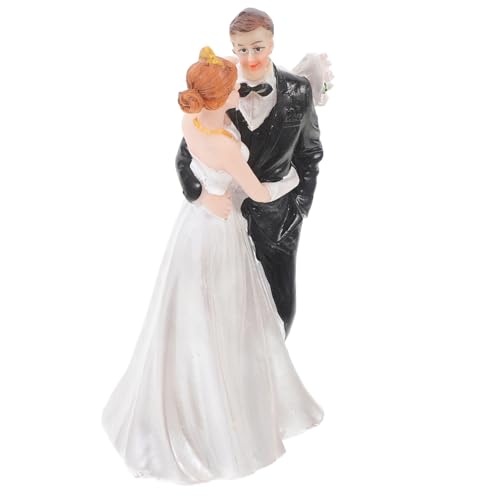 Toyvian Kuchenzubehör hochzeitsfeier deko hochzeitstorte topper zur hochzeit geld Hochzeitspaar Figur Braut- Desktop-Paar-Puppe Kuchendekoration für Braut und Bräutigam Harz von Toyvian