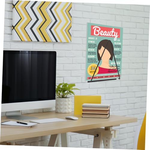 Toyvian Metall Wandregal Dreieckiger Schallplattenhalter Wandmontage Magazinhalter Stabil für Vinyl Platten Aufbewahrung und Dekoration Zuhause Büro Wohnzimmer von Toyvian