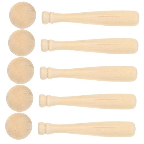 Toyvian Mini-Baseball-spielzeugset Holz-bastelschläger-Set Unbehandeltes Holz Baseballschläger Für Jungen Und Mädchen Maldekorationen Toyvian Mini-Baseball-spielzeugset Holz-bastelschläger-Set Unbehandeltes Holz Baseballschläger Für Jungen Und Mädchen Maldekorationen von Toyvian