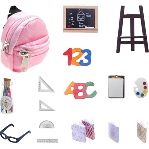 Toyvian Mini-Schulbedarf Für Puppen Mini-Schulzubehör Puppenhausspielzeug Inklusive Puppenrucksack Brille Tafel Miniaturbuch Notizblock Palette Klemmbrett Lineal Puppenhauszubehör Toyvian Mini-Schulbedarf Für Puppen Mini-Schulzubehör Puppenhausspielzeug Inklusive Puppenrucksack Brille Tafel Miniaturbuch Notizblock Palette Klemmbrett Lineal Puppenhauszubehör von Toyvian