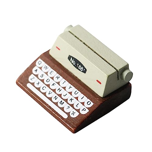 Toyvian Miniatur Retro Schreibmaschine Dekoration Vintage Schreibmaschinenmodell für Puppenhaus und Wohnräume Holzfigur für Kinder und Sammler Nostalgisches Zuhause Ornament Toyvian Miniatur Retro Schreibmaschine Dekoration Vintage Schreibmaschinenmodell für Puppenhaus und Wohnräume Holzfigur für Kinder und Sammler Nostalgisches Zuhause Ornament von Toyvian