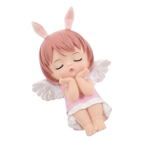 Toyvian Niedlicher Engel Cake Ornament aus Hochwertigem Material Charmante Tortendeko für Geburtstag Party und Desktop Dekoration Verzierung für Kuchen und Desserts von Toyvian