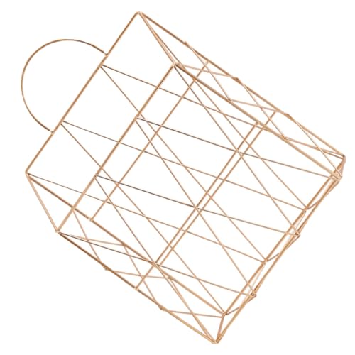 Toyvian Nordischer Metallkorb Goldfarben Großer Desktop Organizer aus Eisen mit Henkel Multifunktionaler Aufbewahrungskorb für Bücher Zeitschriften und Bürobedarf Platzsparend und Toyvian Nordischer Metallkorb Goldfarben Großer Desktop Organizer aus Eisen mit Henkel Multifunktionaler Aufbewahrungskorb für Bücher Zeitschriften und Bürobedarf Platzsparend und von Toyvian