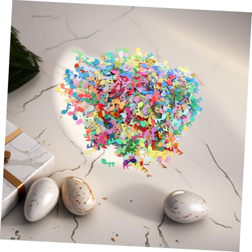 Toyvian Noten Konfetti Musik Notenschlüssel Hinweis für Musik Party Geburtstag Hochzeit Dekoration Party Supplies (magische Farbe, 1 Packung 15g) von Toyvian